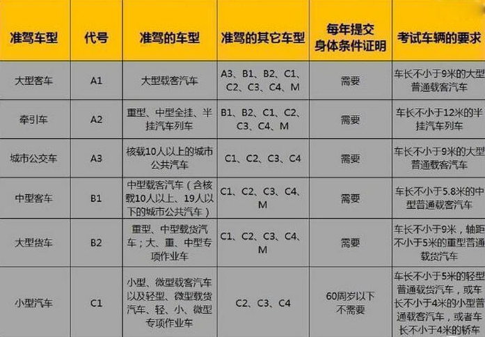 c1能开哪些车 c1能开哪些车型的车