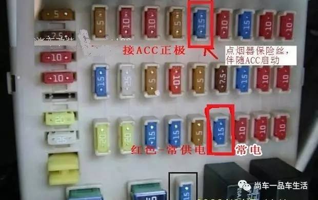 保险丝盒acc线怎么找 acc保险丝怎么接电